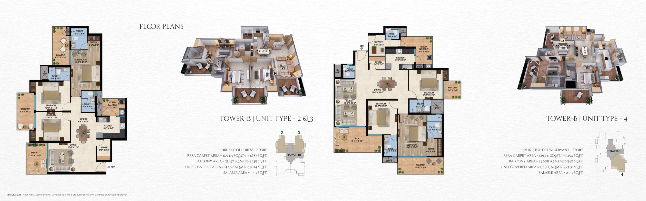 Tower B · Unit Type 2, 3 & 4